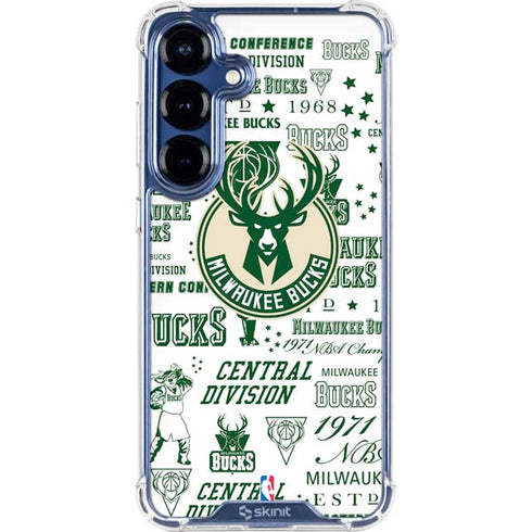 NBA Milwaukee Bucks Historic Blast New Galaxy S25 Clear Case