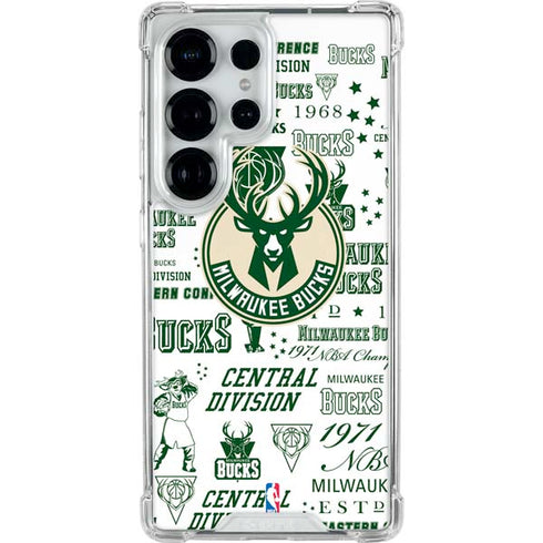 NBA Milwaukee Bucks Historic Blast New Galaxy S25 Ultra Clear Case