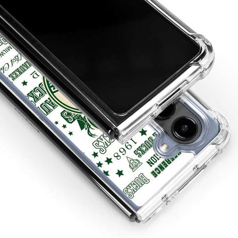 NBA Milwaukee Bucks Historic Blast New Galaxy Z Fold5 5G Clear Case