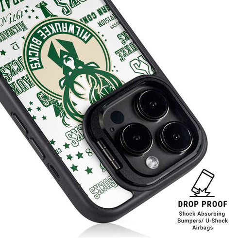NBA Milwaukee Bucks Historic Blast New iPhone 14 Pro Max Kickstand Case