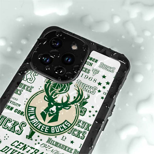NBA Milwaukee Bucks Historic Blast New iPhone 15 Pro Waterproof Case