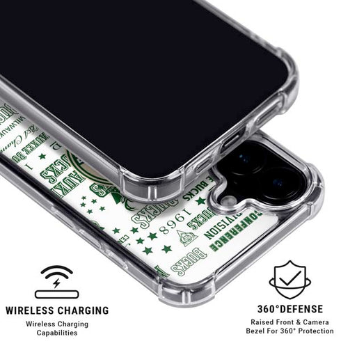 NBA Milwaukee Bucks Historic Blast New iPhone 16 Clear Case