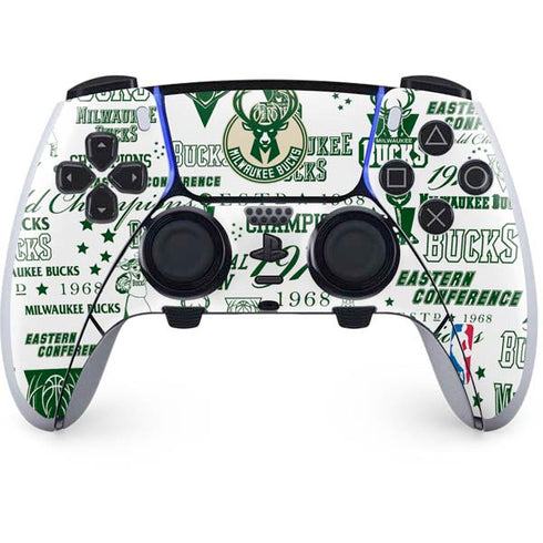 NBA Milwaukee Bucks Historic Blast New PS5 DualSense Edge Pro Controller Skin
