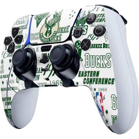 NBA Milwaukee Bucks Historic Blast New PS5 DualSense Edge Pro Controller Skin
