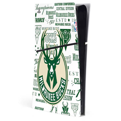 NBA Milwaukee Bucks Historic Blast New PS5 Slim Digital Edition Console Skin
