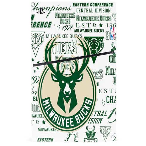 NBA Milwaukee Bucks Historic Blast New PS5 Slim Digital Edition Console Skin