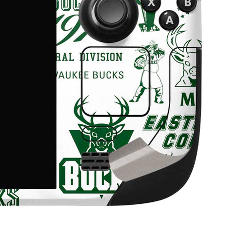 NBA Milwaukee Bucks Historic Blast New Steam Deck Handheld Gaming Computer OLED Skin