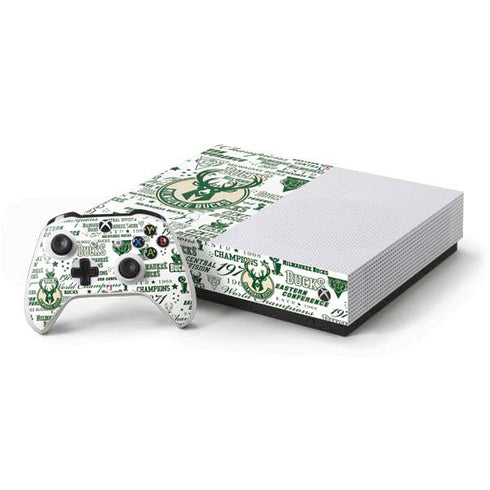 NBA Milwaukee Bucks Historic Blast New Xbox One S All-Digital Edition Bundle Skin