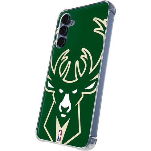 NBA Milwaukee Bucks Large Logo Galaxy A35 5G Clear Case