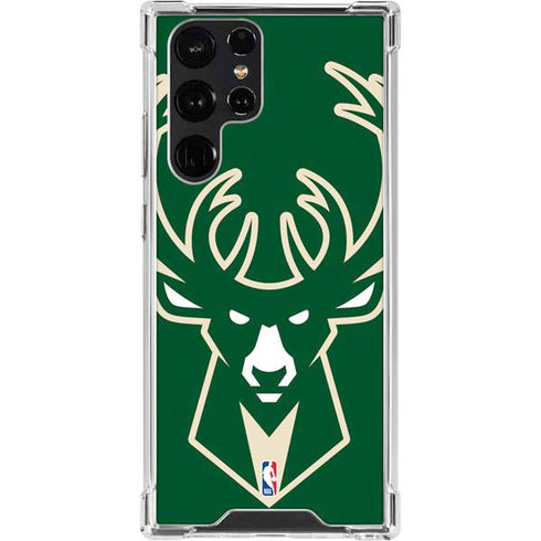 NBA Milwaukee Bucks Large Logo Galaxy S23 Ultra Clear Case