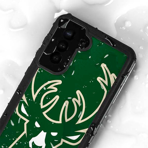 NBA Milwaukee Bucks Large Logo Galaxy S24 Plus Waterproof Case