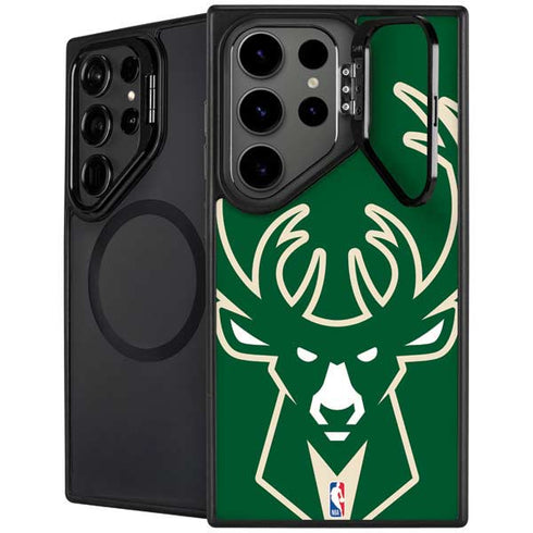 NBA Milwaukee Bucks Large Logo Galaxy S25 Ultra Kickstand Case