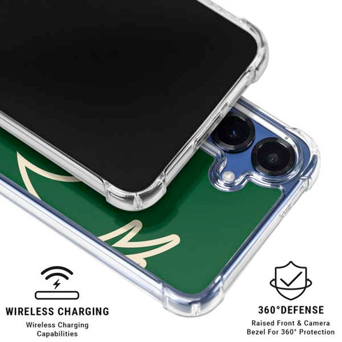 NBA Milwaukee Bucks Large Logo Galaxy S25 Clear Case