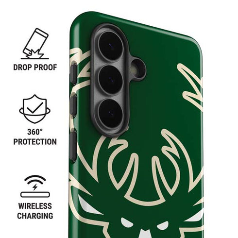NBA Milwaukee Bucks Large Logo Galaxy S26 Impact Case