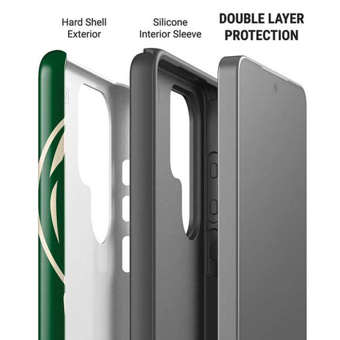 NBA Milwaukee Bucks Large Logo Galaxy S26 Ultra Impact Case