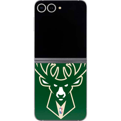 NBA Milwaukee Bucks Large Logo Galaxy Z Flip6 Skin