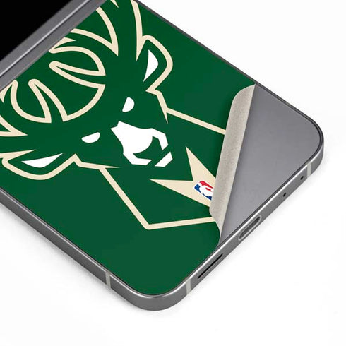 NBA Milwaukee Bucks Large Logo Galaxy Z Flip6 Skin