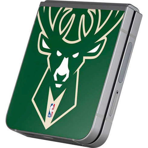 NBA Milwaukee Bucks Large Logo Galaxy Z Flip6 Skin