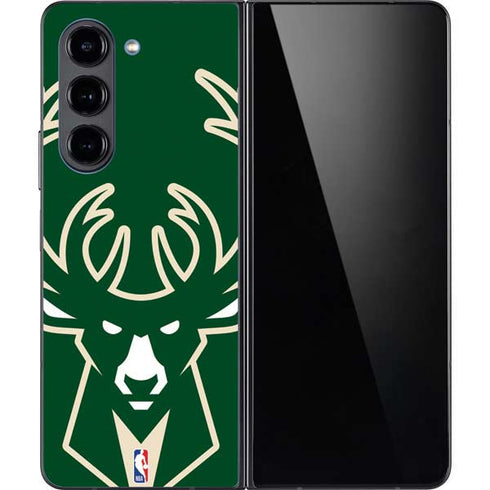 NBA Milwaukee Bucks Large Logo Galaxy Z Fold5 5G Skin