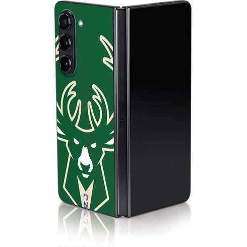 NBA Milwaukee Bucks Large Logo Galaxy Z Fold5 5G Skin