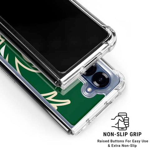 NBA Milwaukee Bucks Large Logo Galaxy Z Fold7 Clear Case