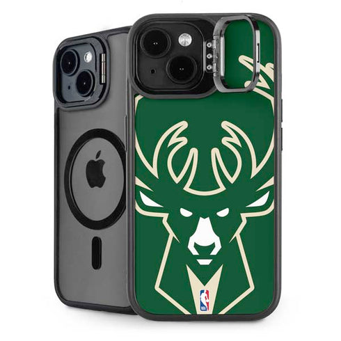 NBA Milwaukee Bucks Large Logo iPhone 14 Kickstand Case