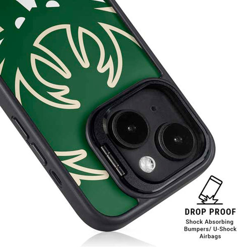 NBA Milwaukee Bucks Large Logo iPhone 14 Plus Kickstand Case