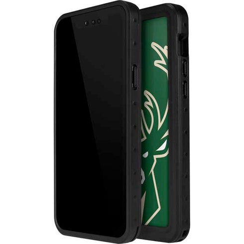 NBA Milwaukee Bucks Large Logo iPhone 15 Plus Waterproof Case