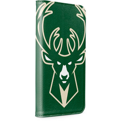 NBA Milwaukee Bucks Large Logo iPhone 15 Pro Folio Case