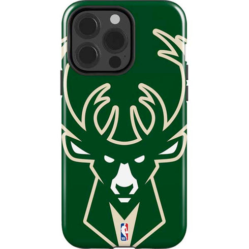 NBA Milwaukee Bucks Large Logo iPhone 15 Pro Impact Case