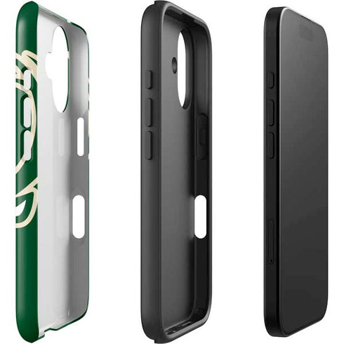 NBA Milwaukee Bucks Large Logo iPhone 16 Plus Impact Case