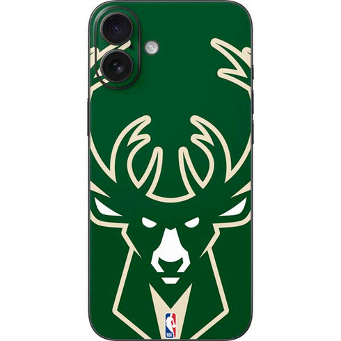 NBA Milwaukee Bucks Large Logo iPhone 16 Plus Skin
