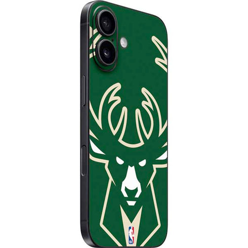 NBA Milwaukee Bucks Large Logo iPhone 16 Plus Skin