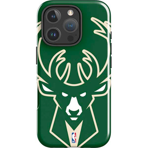 NBA Milwaukee Bucks Large Logo iPhone 16 Pro Impact Case