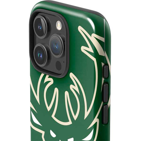 NBA Milwaukee Bucks Large Logo iPhone 16 Pro Impact Case