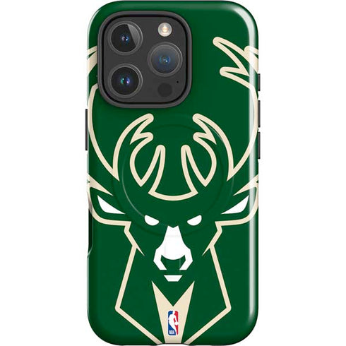 NBA Milwaukee Bucks Large Logo iPhone 16 Pro Max Magsafe Impact Case