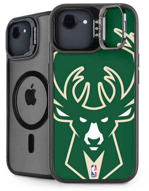 NBA Milwaukee Bucks Large Logo iPhone 16e Kickstand Case