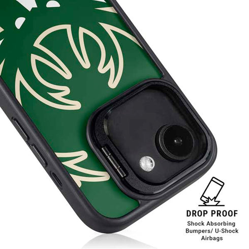NBA Milwaukee Bucks Large Logo iPhone 16e Kickstand Case