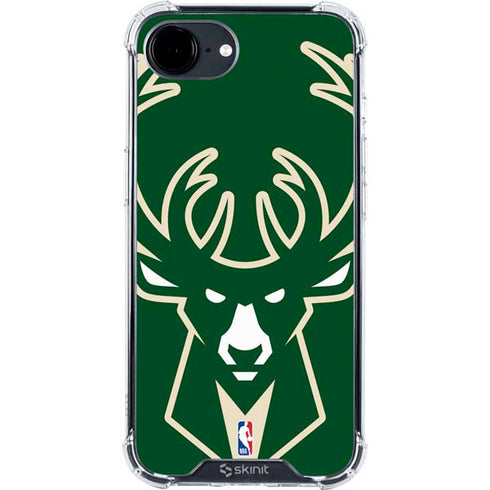 NBA Milwaukee Bucks Large Logo iPhone 16e Clear Case