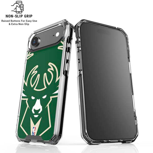 NBA Milwaukee Bucks Large Logo iPhone 17 Air Clear Case
