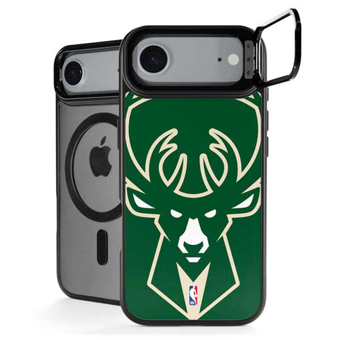 NBA Milwaukee Bucks Large Logo iPhone 17 Air Kickstand Case