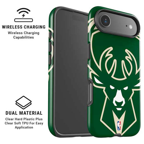 NBA Milwaukee Bucks Large Logo iPhone 17 Air Magsafe Impact Case