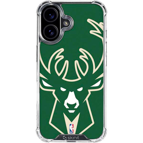 NBA Milwaukee Bucks Large Logo iPhone 17 Clear Case