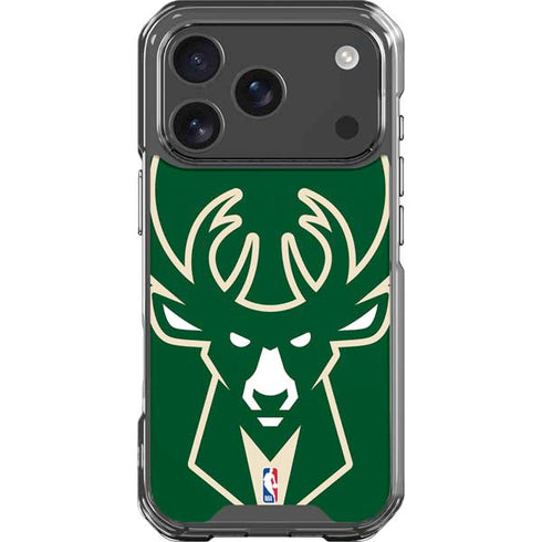 NBA Milwaukee Bucks Large Logo iPhone 17 Pro Clear Case
