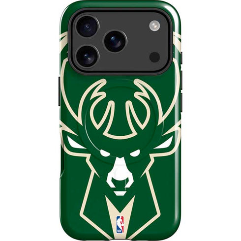 NBA Milwaukee Bucks Large Logo iPhone 17 Pro Magsafe Impact Case