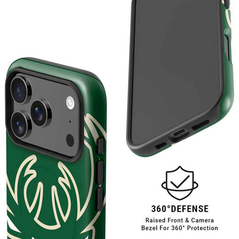 NBA Milwaukee Bucks Large Logo iPhone 17 Pro Magsafe Impact Case