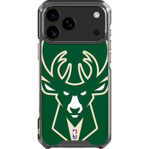 NBA Milwaukee Bucks Large Logo iPhone 17 Pro Max Clear Case