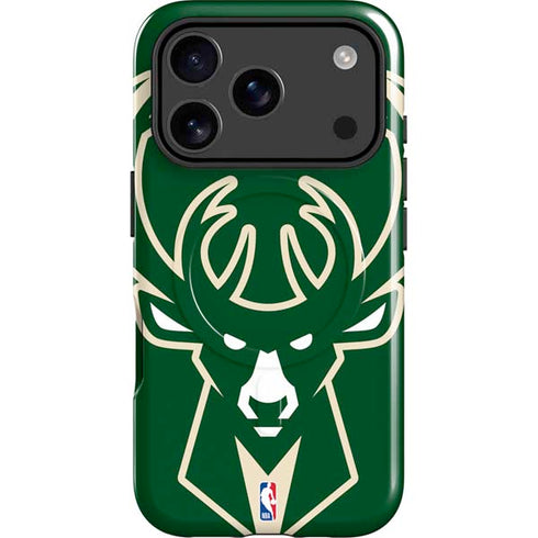 NBA Milwaukee Bucks Large Logo iPhone 17 Pro Max Magsafe Impact Case