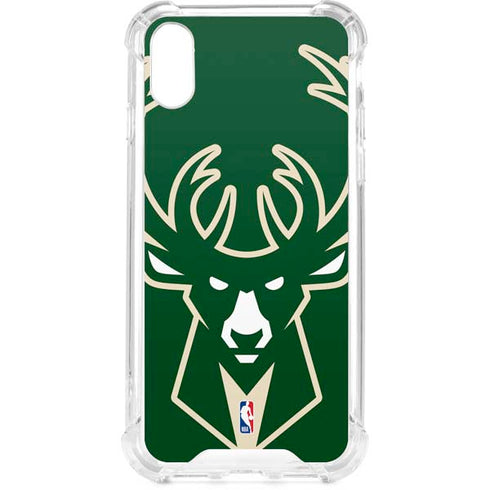 NBA Milwaukee Bucks Large Logo iPhone XS Clear Case