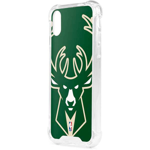 NBA Milwaukee Bucks Large Logo iPhone XS Clear Case